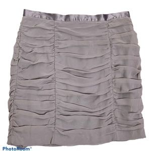 H&M NWOT Light Purple Mauve Ruched Mini Skirt Sz 12